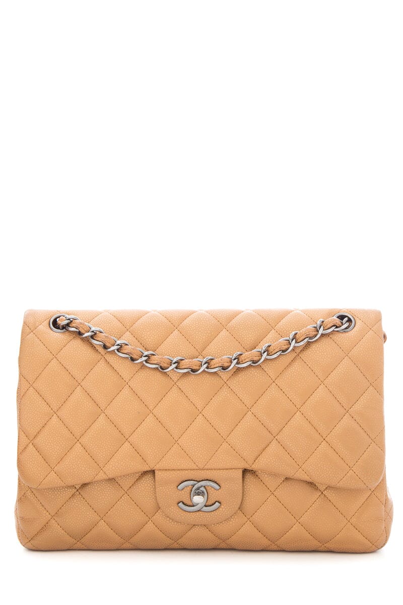 Chanel 2011 Metallic Bronze Jumbo Double Flap Handbag
