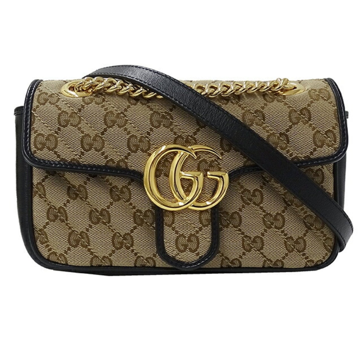 Gucci Gg Marmont Beige Canvas Shoulder Bag ()