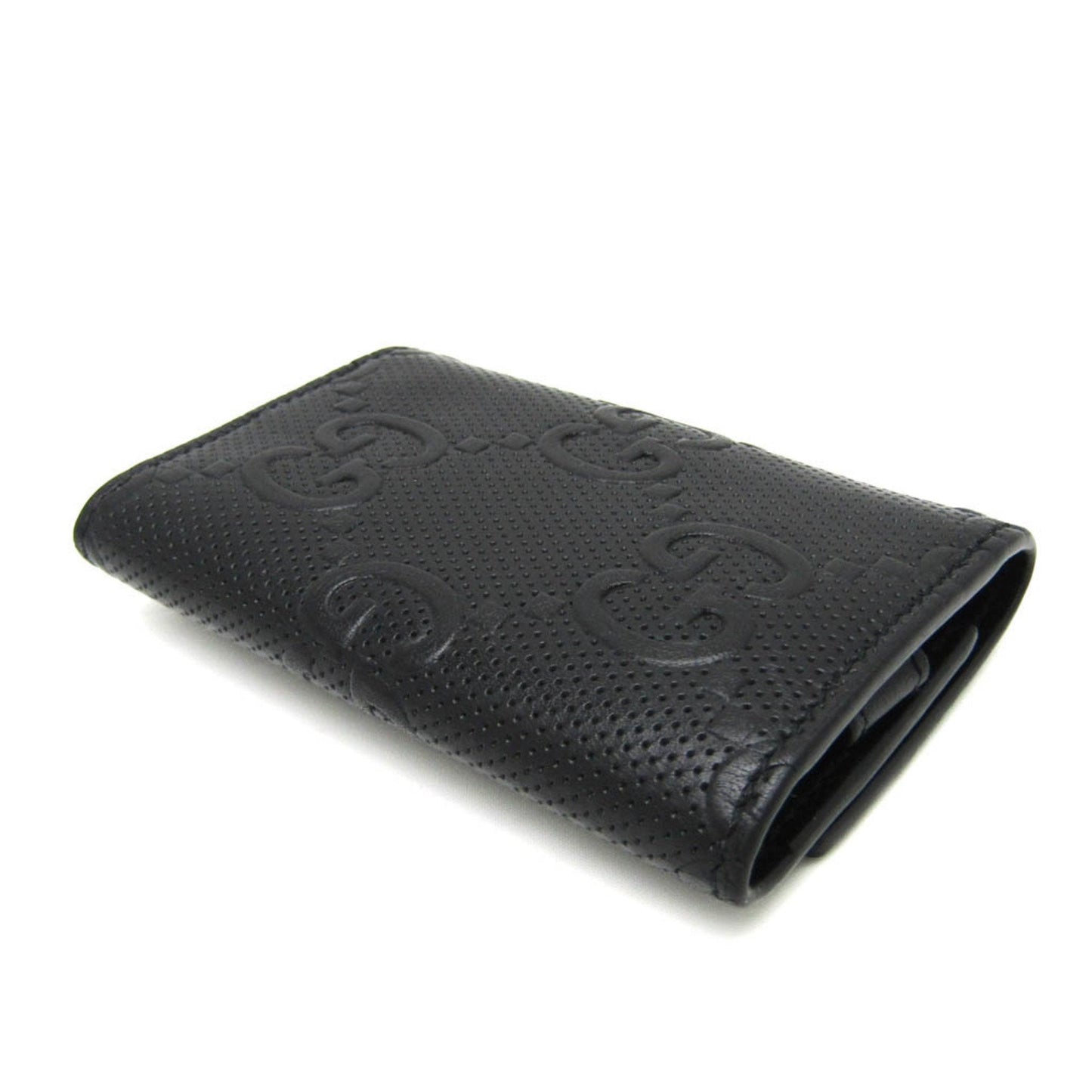 Gucci Gg Embossé Black Leather Wallet  ()
