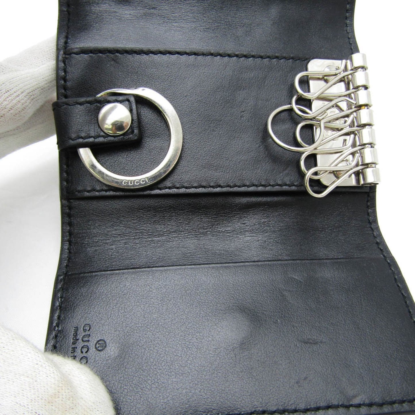 Gucci Gg Embossé Black Leather Wallet  ()