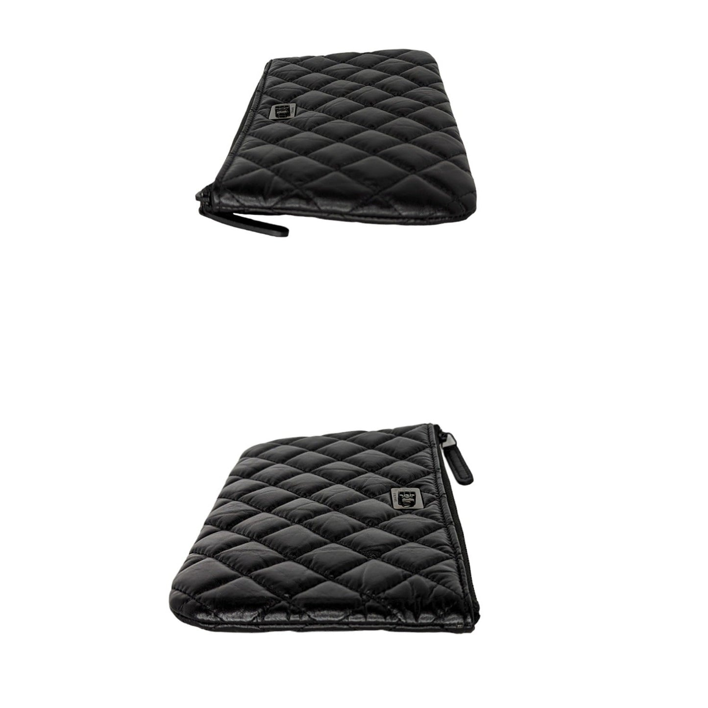 Chanel bag Black Aged Calfskin O Case 2.55 Reissue Pouch