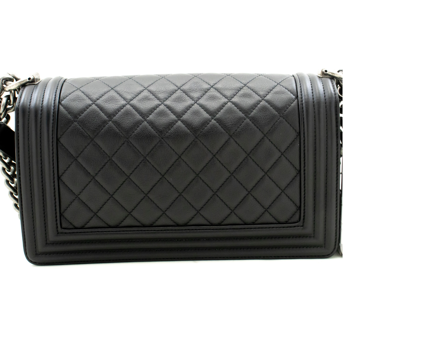 Chanel Boy Black Leather Shoulder Bag ()