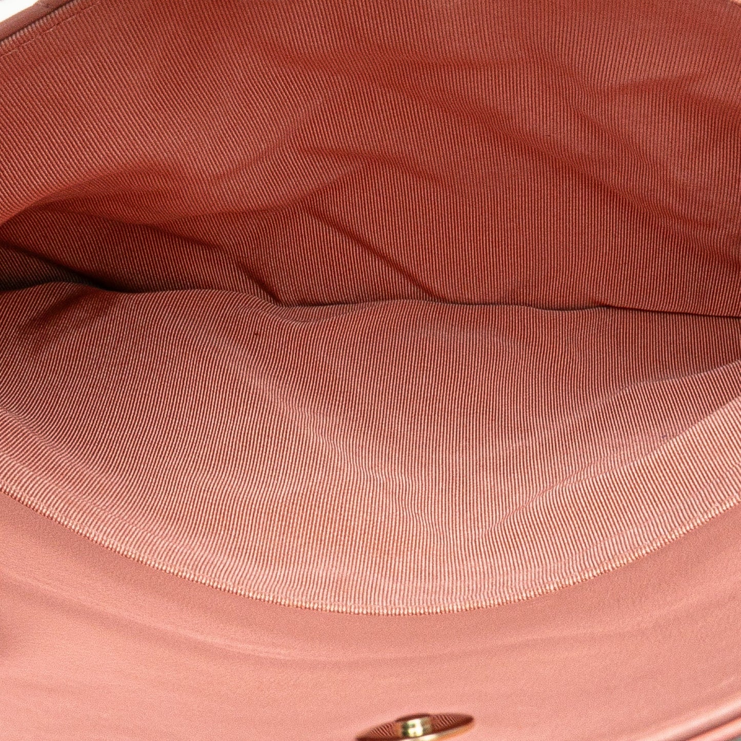 Pink Chanel Medium Quilted Lambskin Flap O Case Clutch