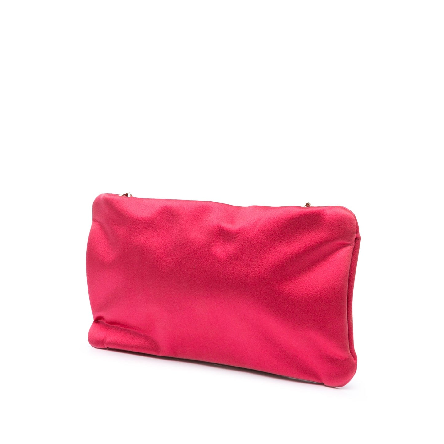 Pink Chanel Satin Diamante Camellia Clutch with Chain Shoulder Bag