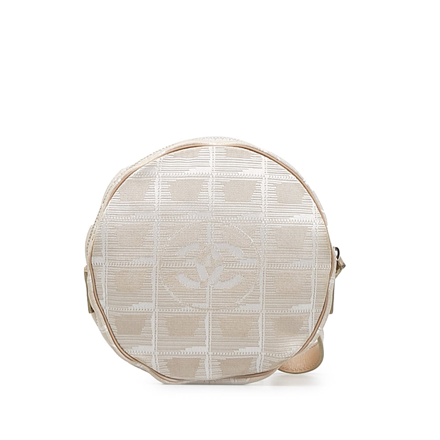 Beige Chanel New Travel Line Nylon Pouch