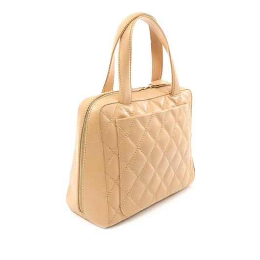 Beige Chanel CC Wild Stitch Handbag