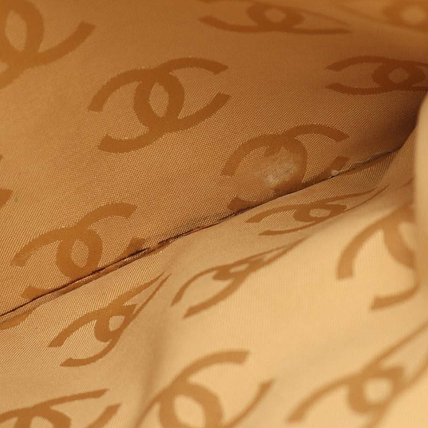 Beige Chanel CC Wild Stitch Handbag