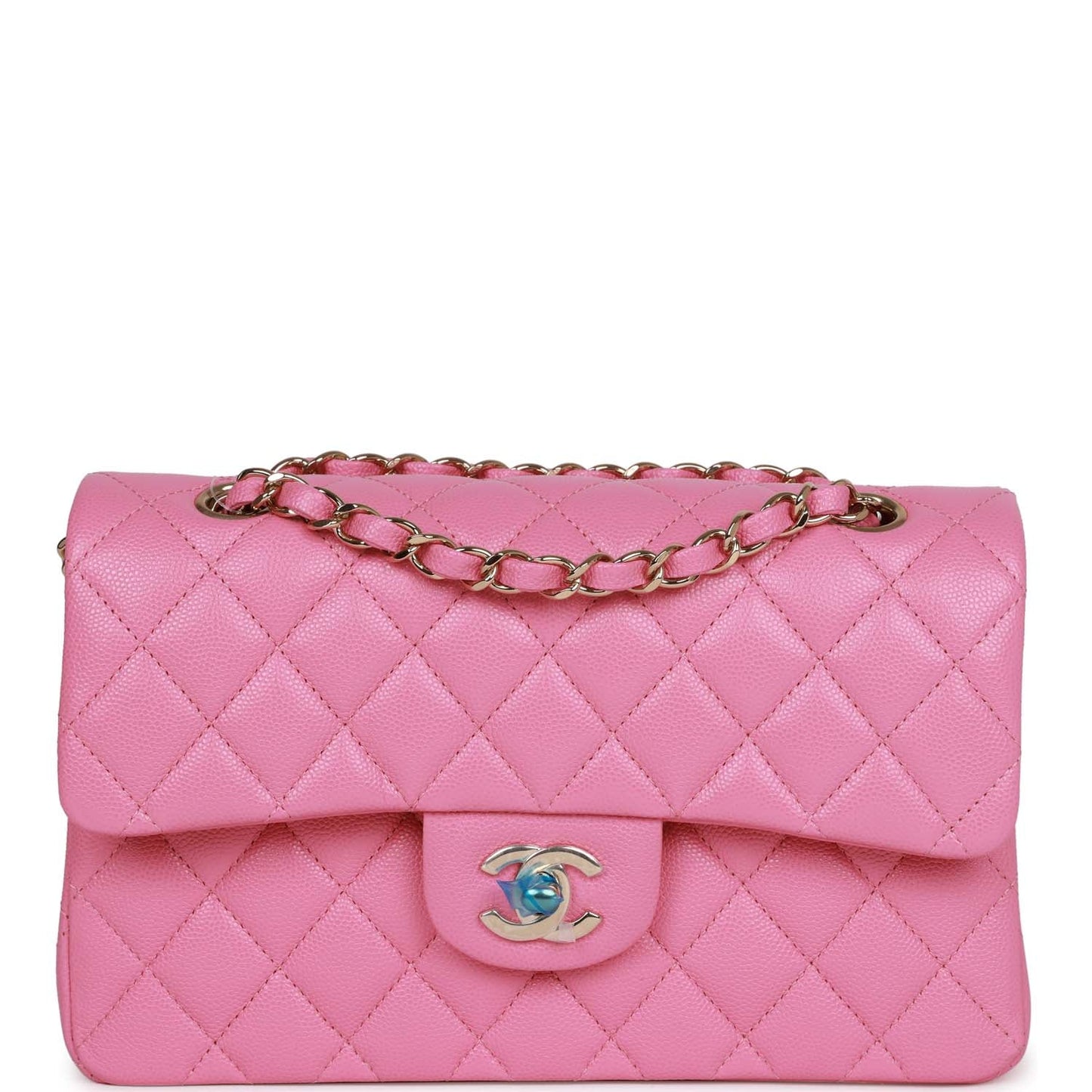 Chanel bag Small Classic Double Flap Bag Pink Caviar Light Gold Hardware