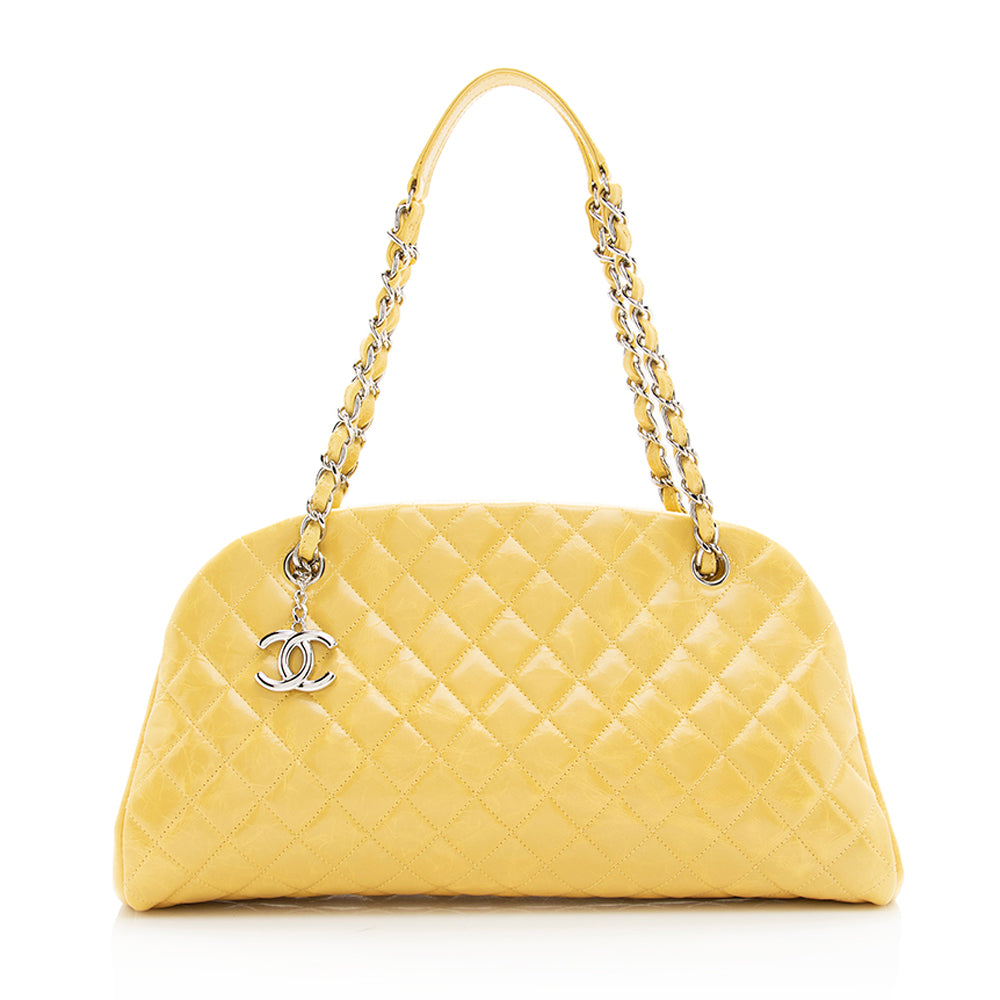 Chanel Aged Calfskin Just Mademoiselle Bowling Bag (SHF-19391)