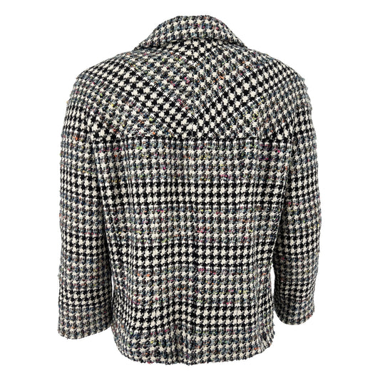 Chanel 2006 Houndstooth Pattern zip-up Designer jacket