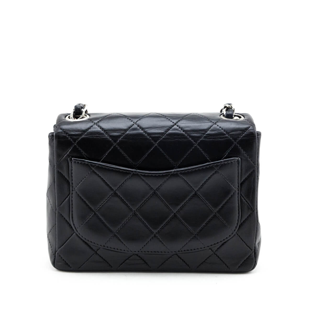 Chanel Black Quilted Lambskin Vintage Mini Single Flap Bag