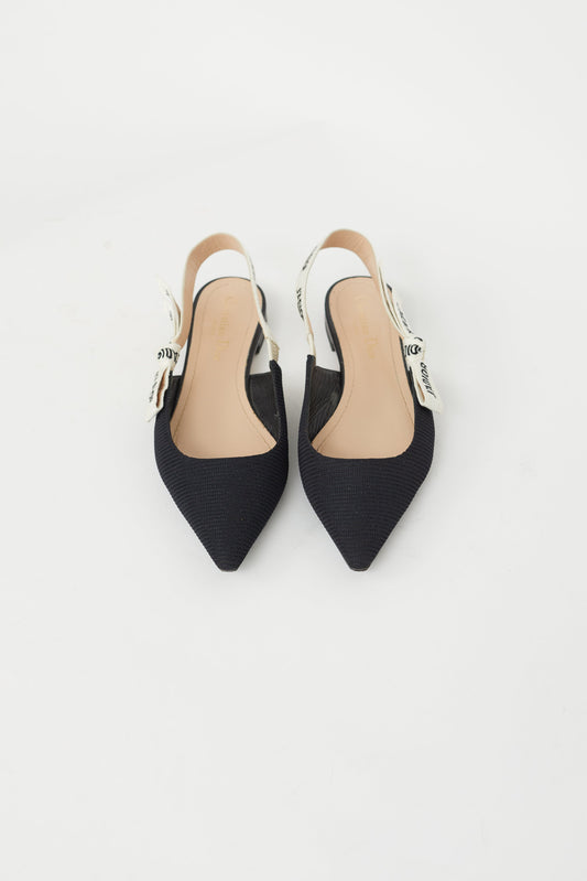 Black J'Adior Slingback Ballerina Flat