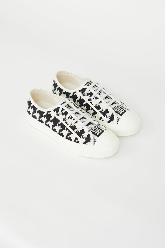 Black & White Walk'n'dior Woven Sneaker