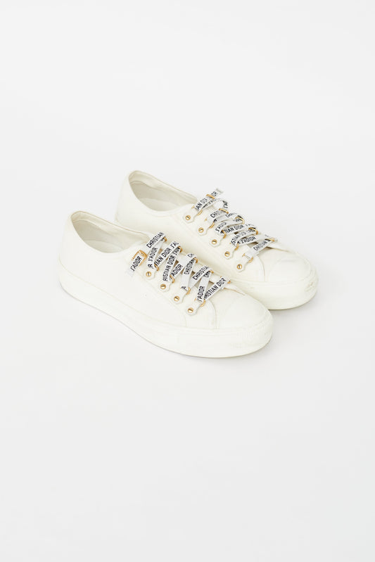 Cream Walk'N'Dior Canvas Sneaker