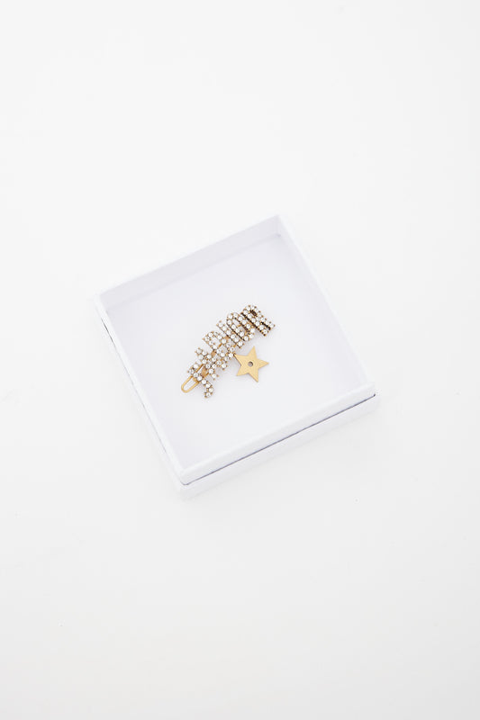 Gold-Tone J'Adior Crystal Hair Clip