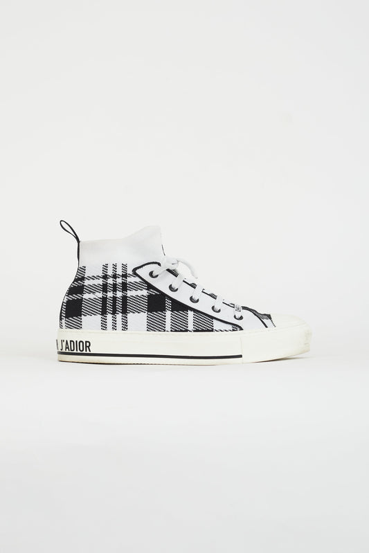 Black & White Walk'n'Dior Check Sneaker