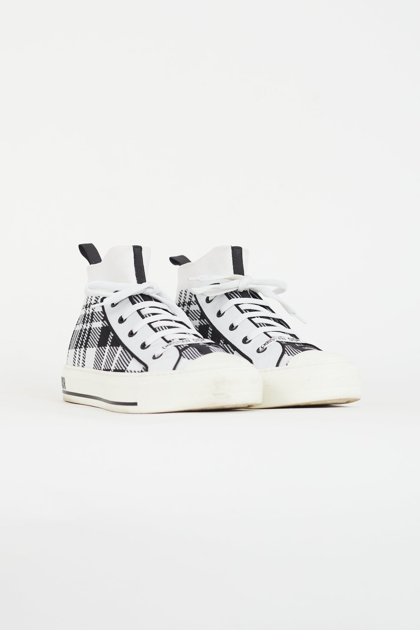 Black & White Walk'n'Dior Check Sneaker