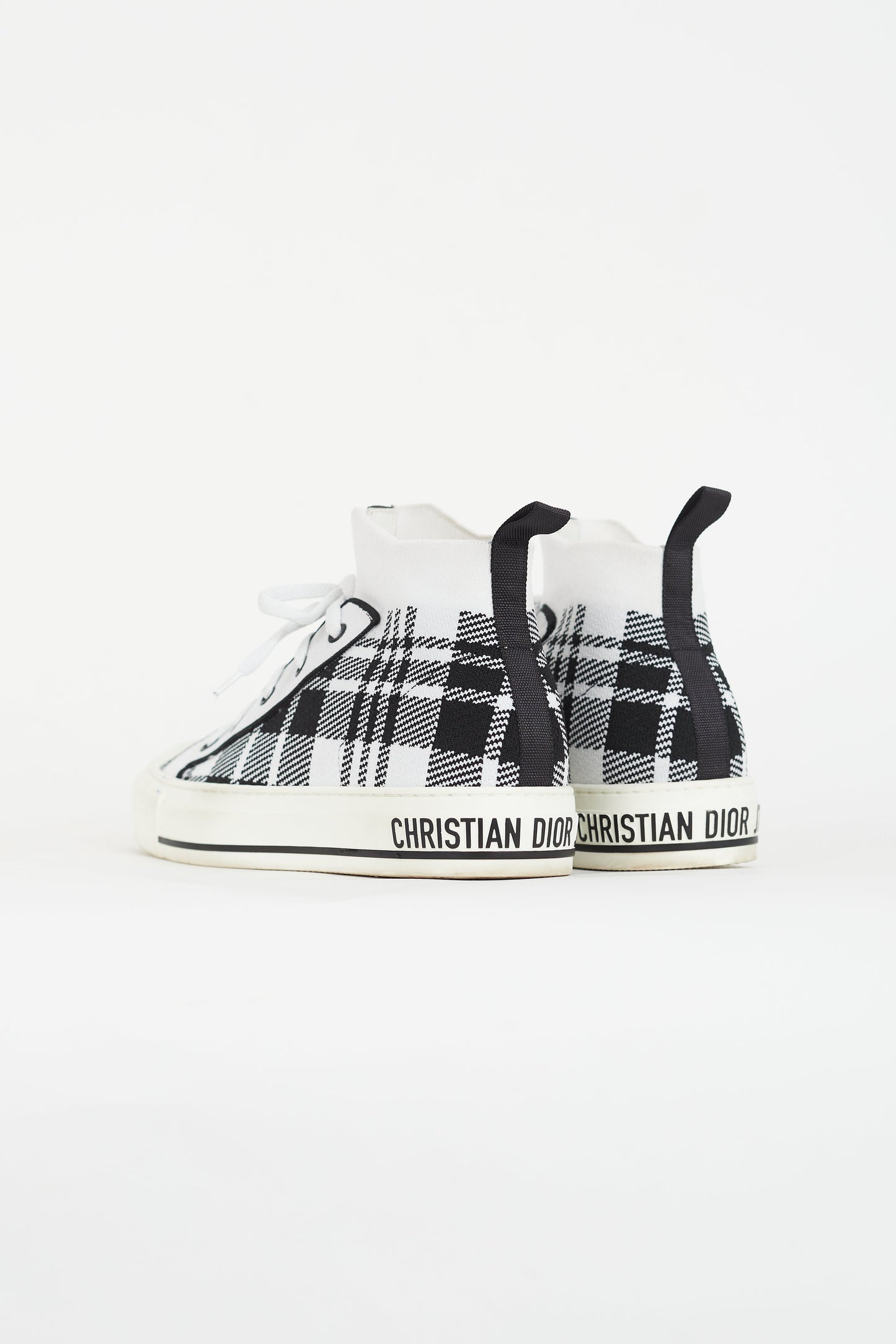 Black & White Walk'n'Dior Check Sneaker