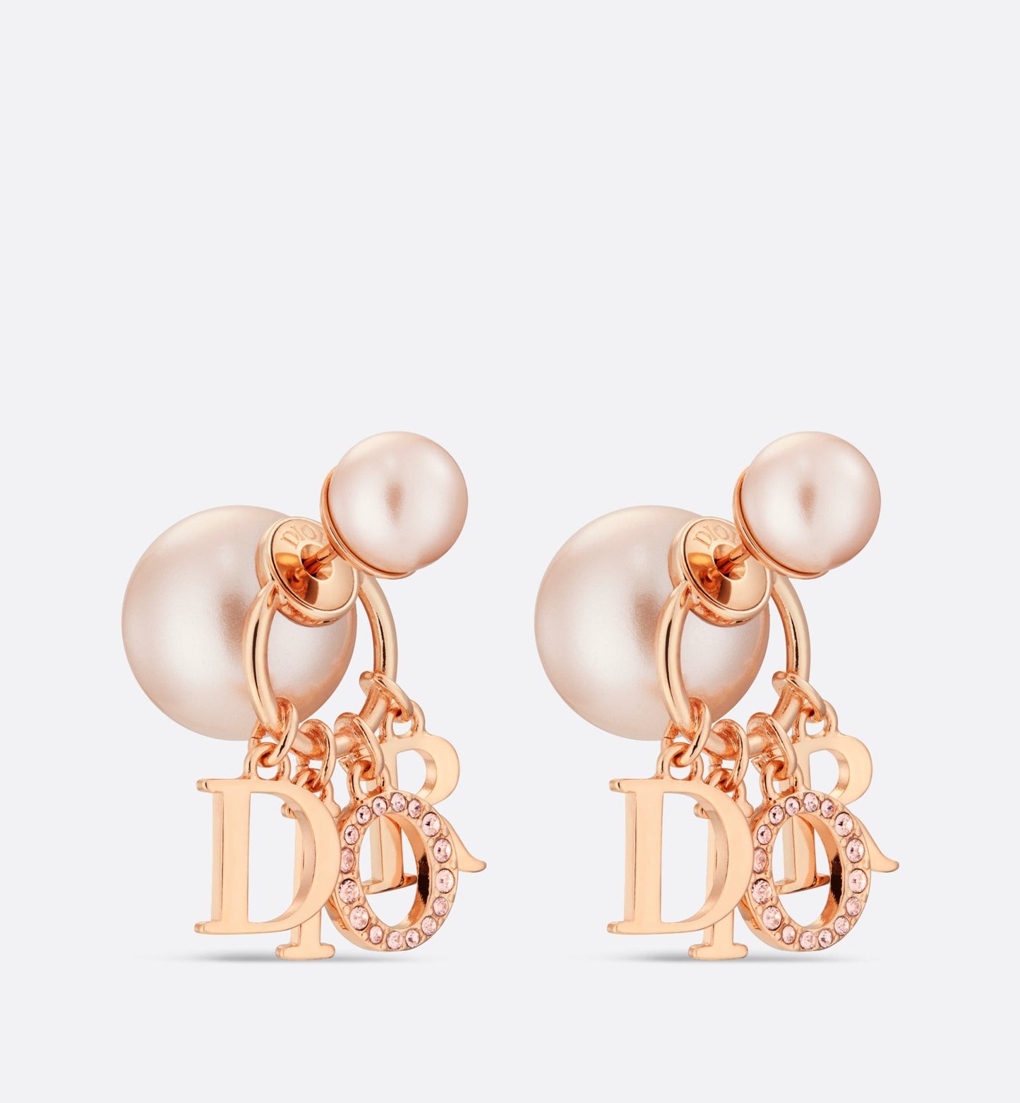 Dior Tribales Earrings • Pink-Finish Metal with Pink Resin Pearls and Crystals