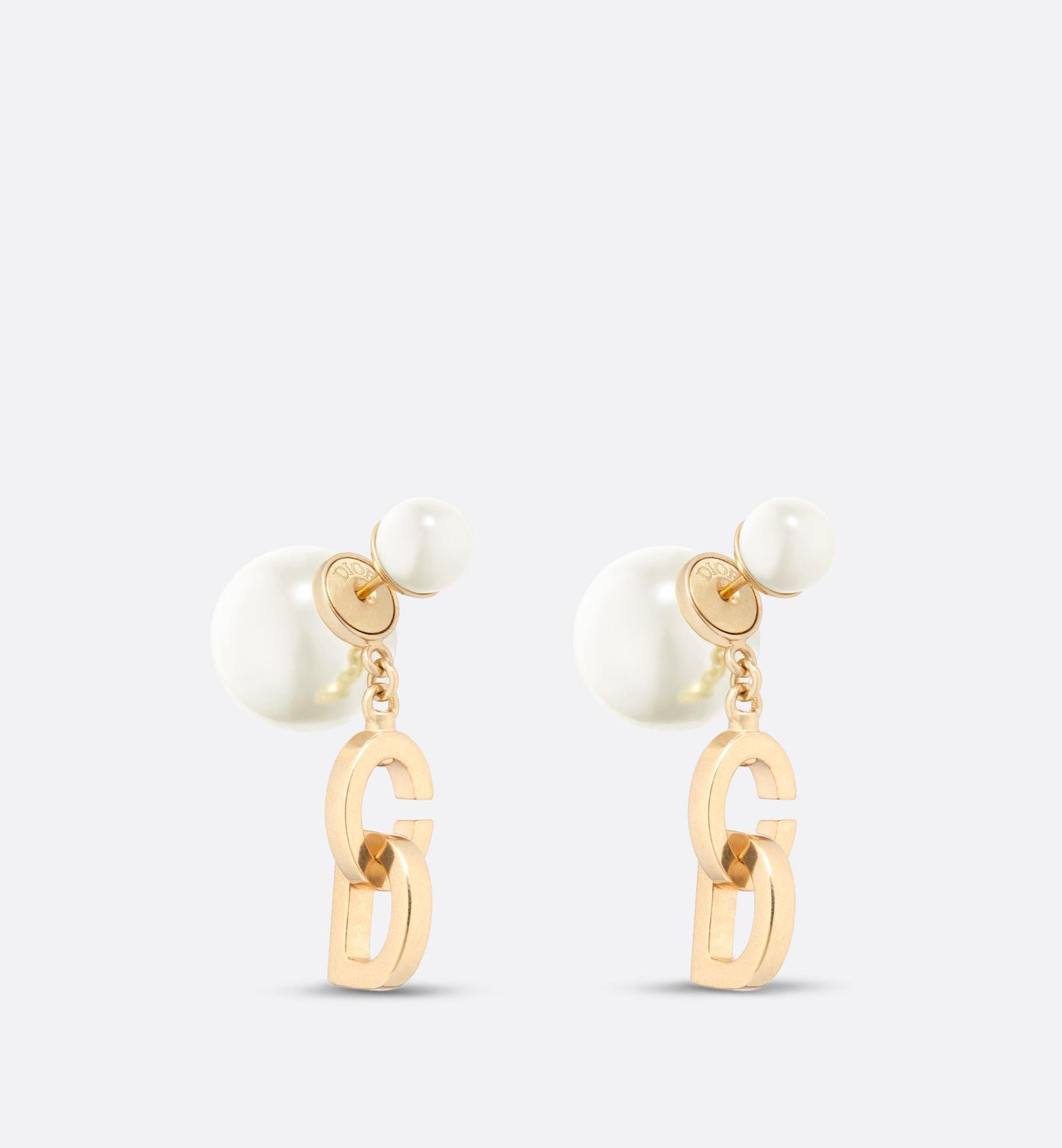 Dior Tribales Earrings • Gold-Finish Metal and White Resin Pearls