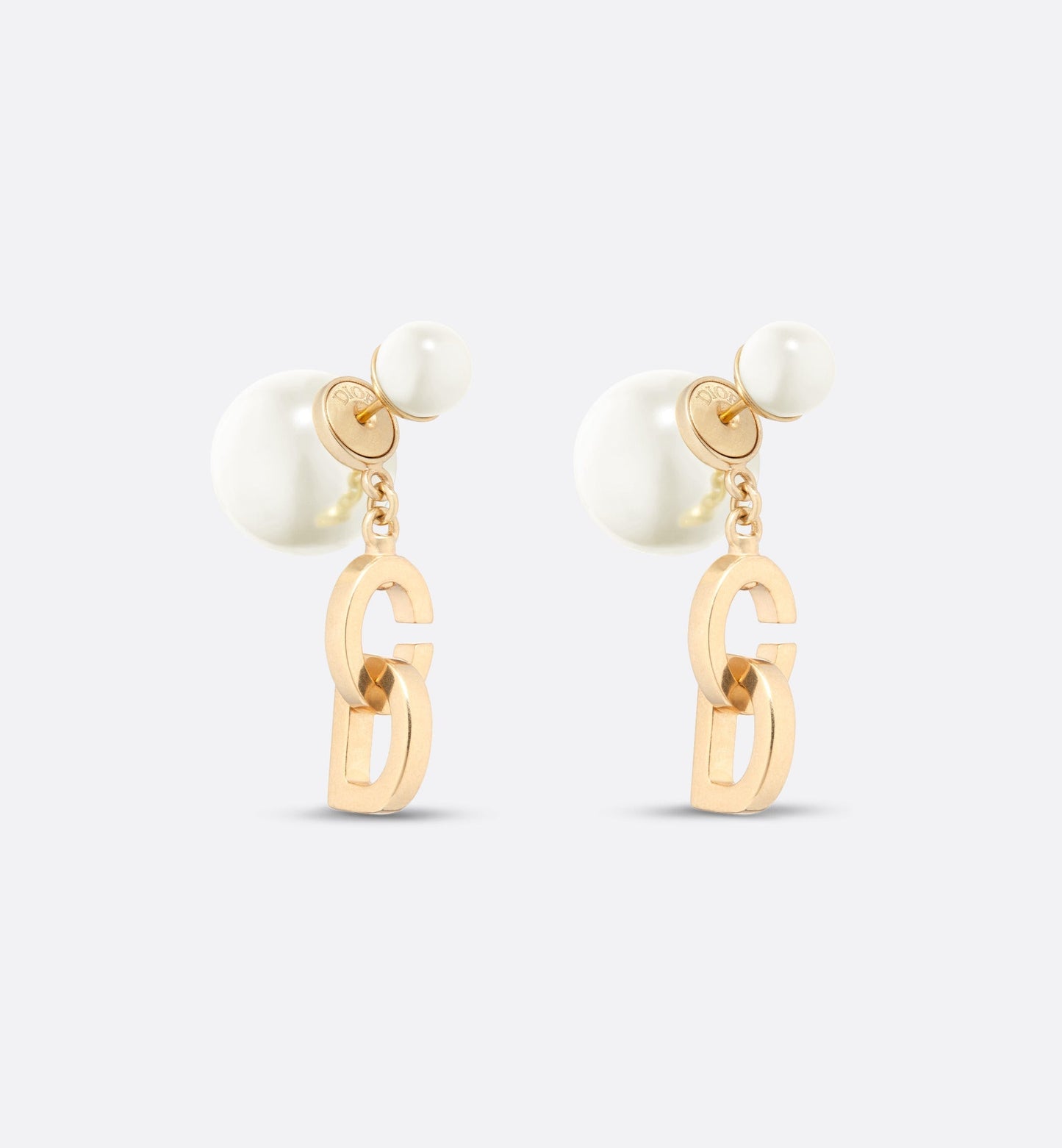 Dior Tribales Earrings • Gold-Finish Metal and White Resin Pearls