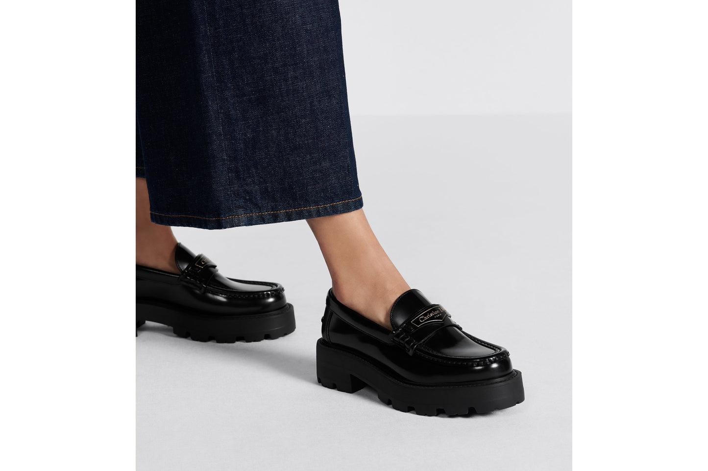 Dior Boy Platform Loafer • Black Brushed Calfskin