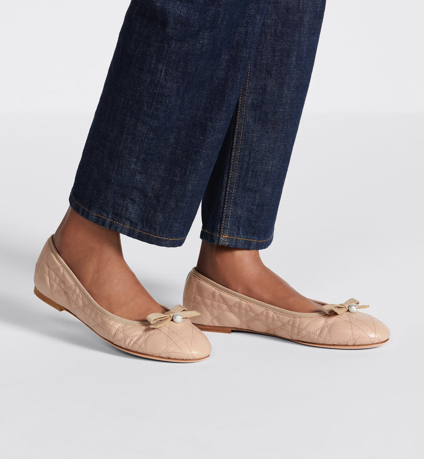 Dior Ballet Flat • Nude Quilted Cannage Calfskin