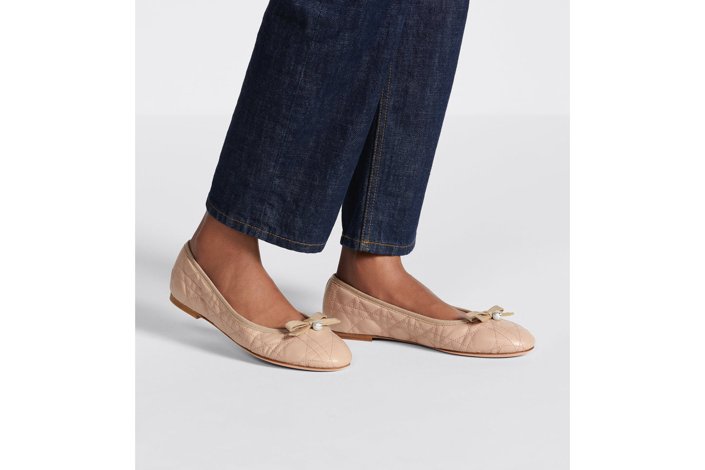 Dior Ballet Flat • Nude Quilted Cannage Calfskin