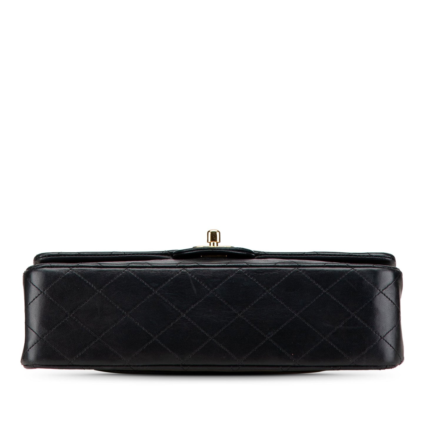 Black Chanel Medium Classic Lambskin Double Flap Shoulder Bag