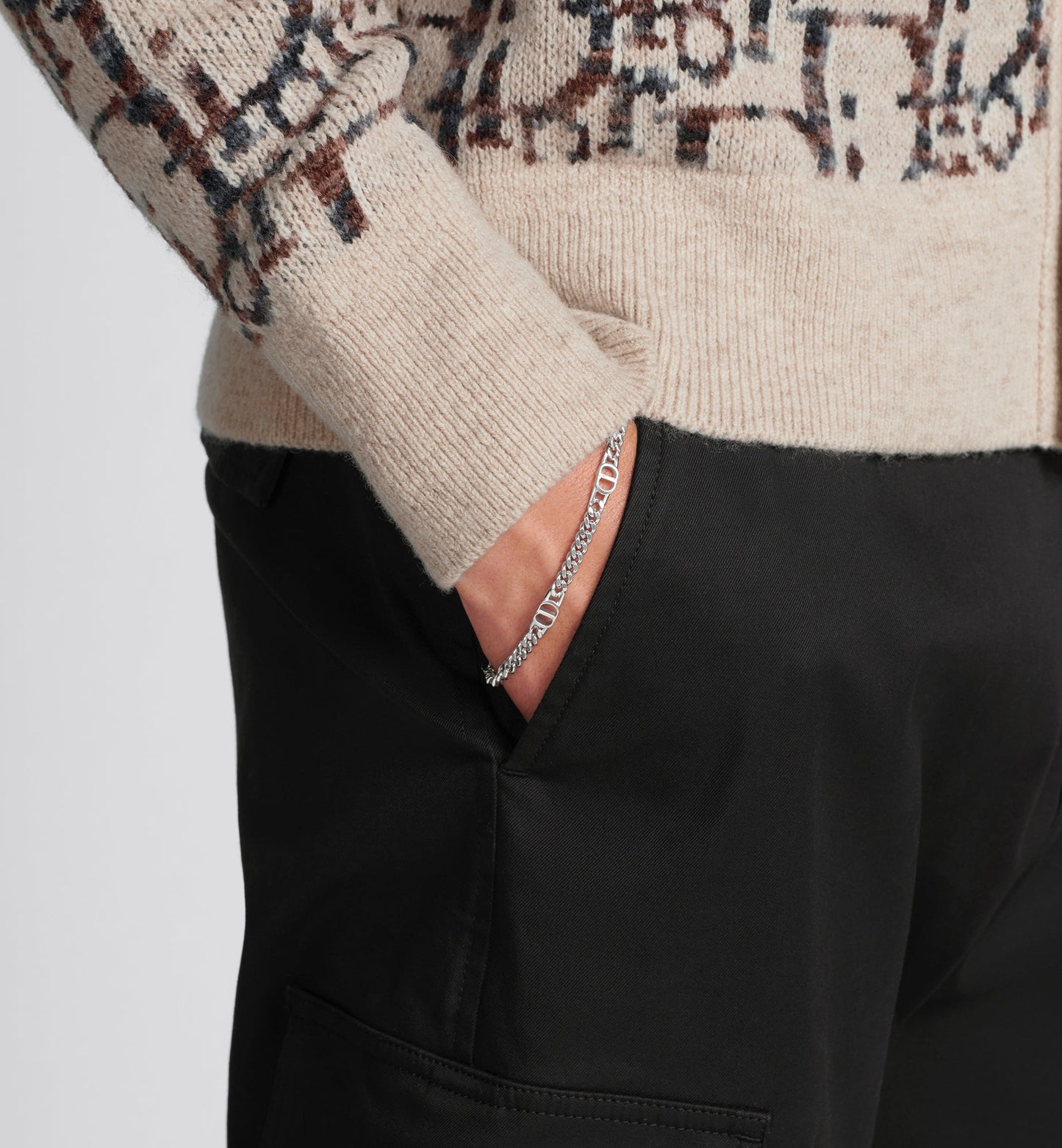 CD Icon Thin Chain Link Bracelet • Silver