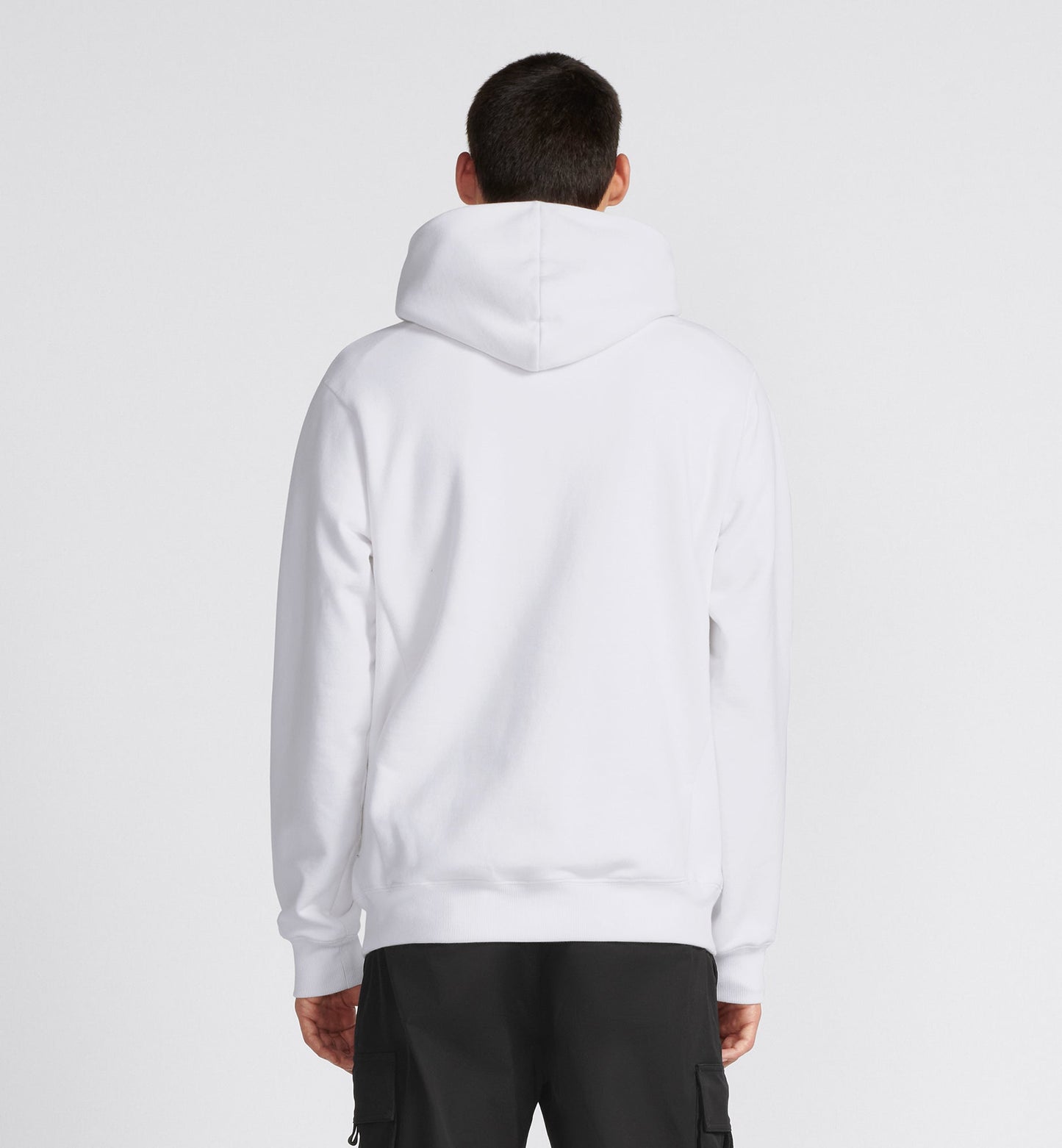 Relaxed-Fit Hooded Sweatshirt • White Cotton Fleece