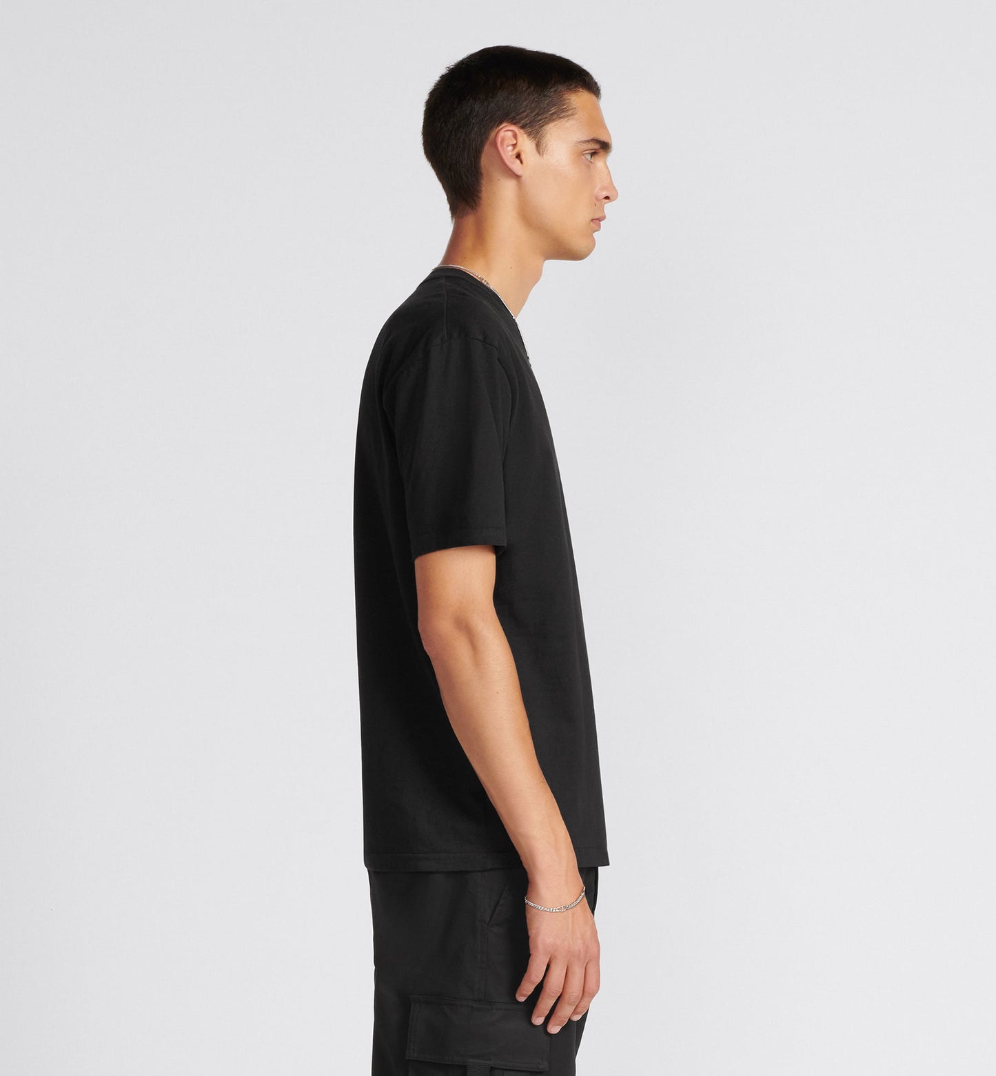 Relaxed-Fit T-Shirt • Black Slub Organic Cotton Jersey