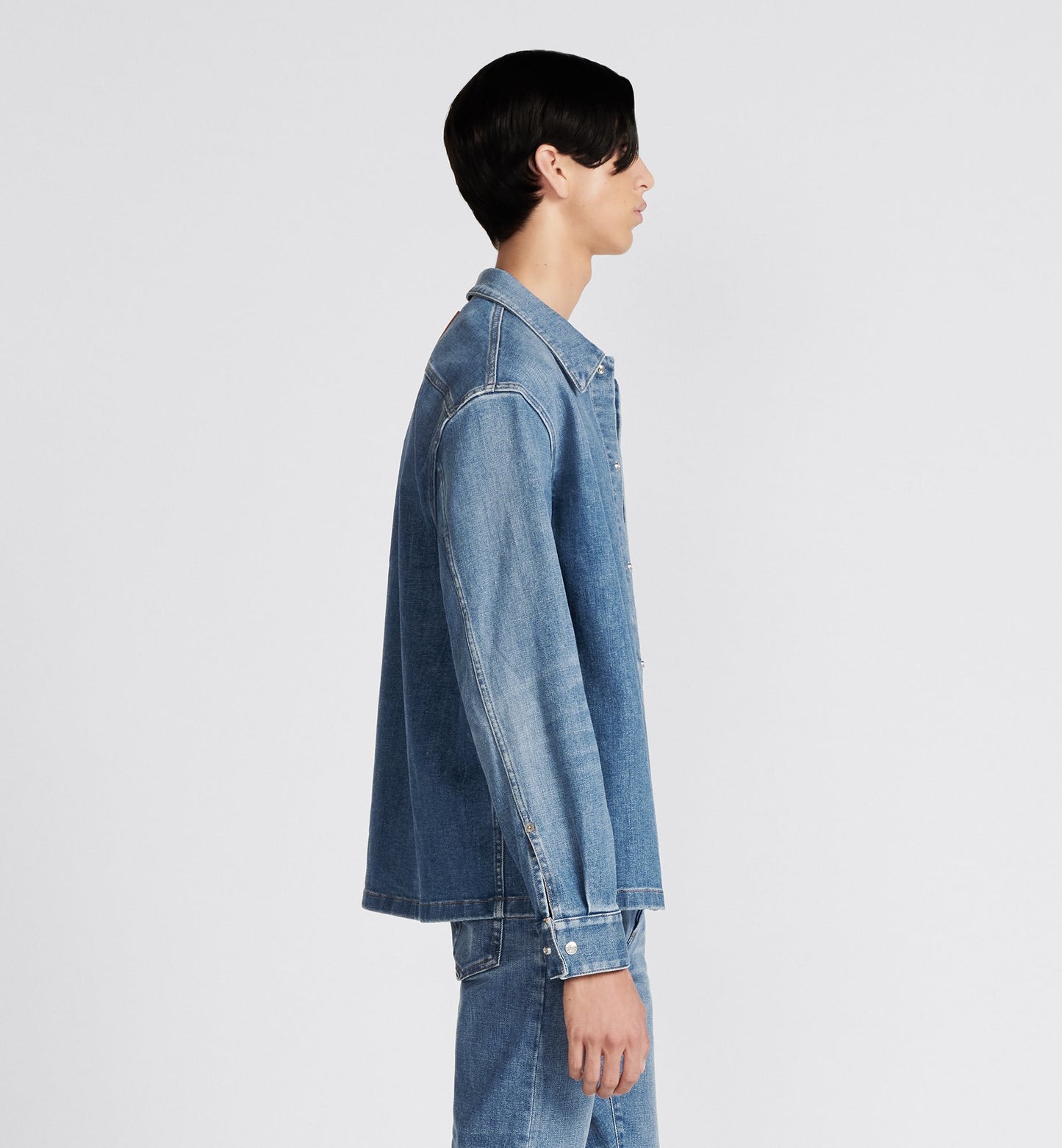 Overshirt • Blue Cotton-Blend Twill