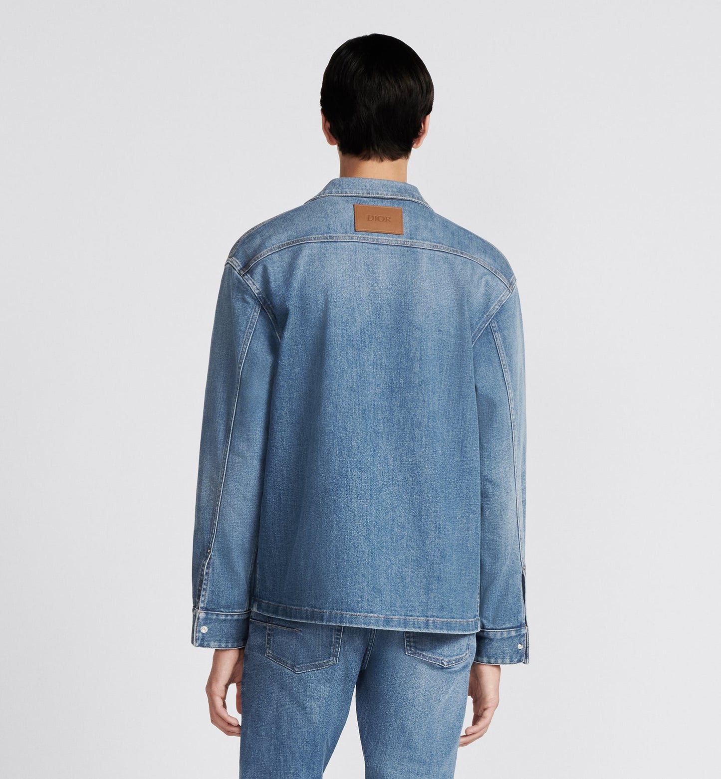 Overshirt • Blue Cotton-Blend Twill