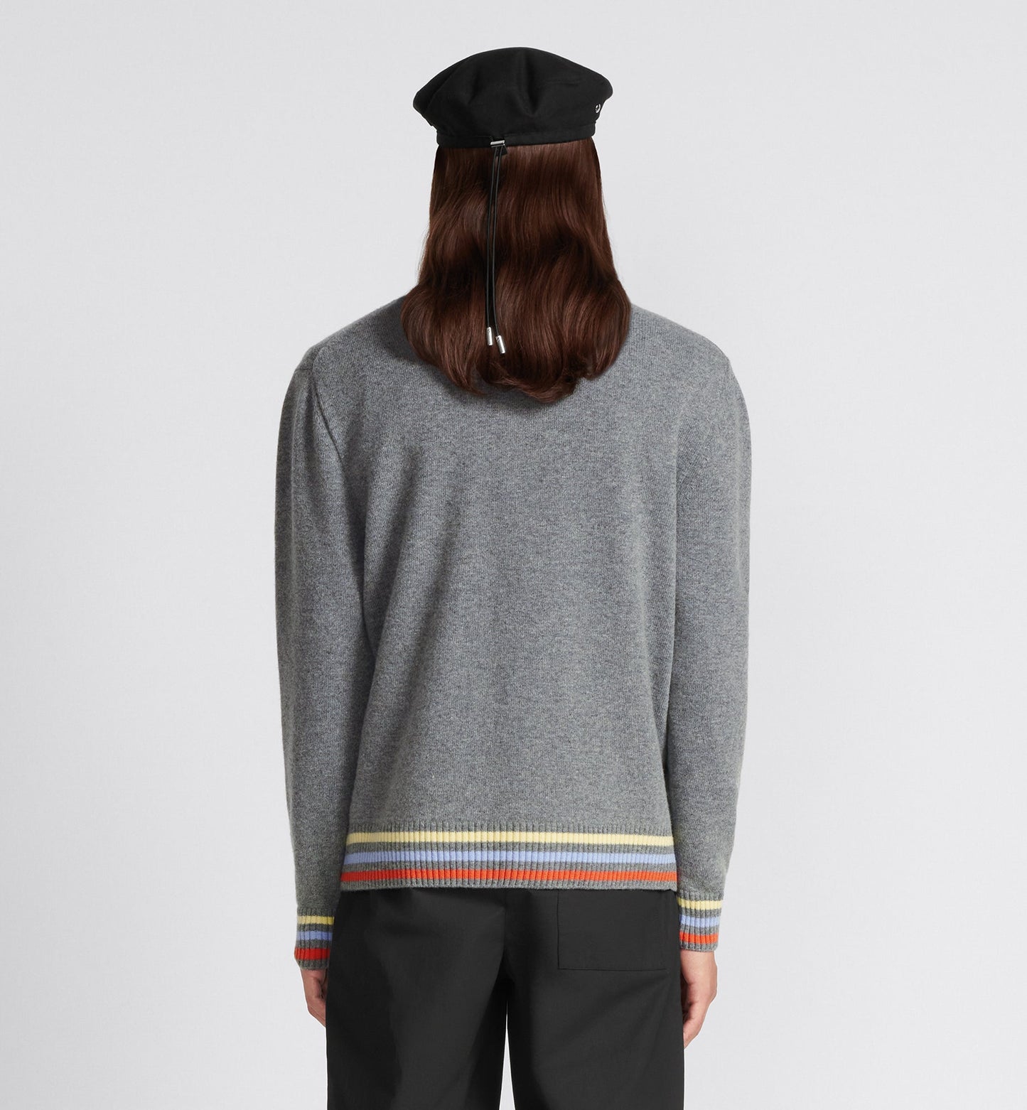 Sweater • Gray Wool and Cashmere Intarsia
