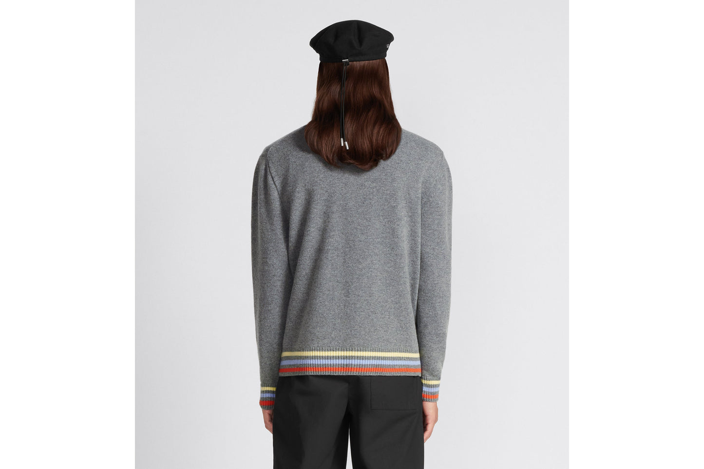 Sweater • Gray Wool and Cashmere Intarsia