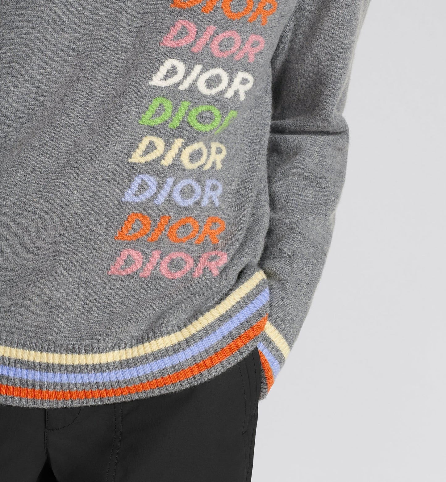 Sweater • Gray Wool and Cashmere Intarsia