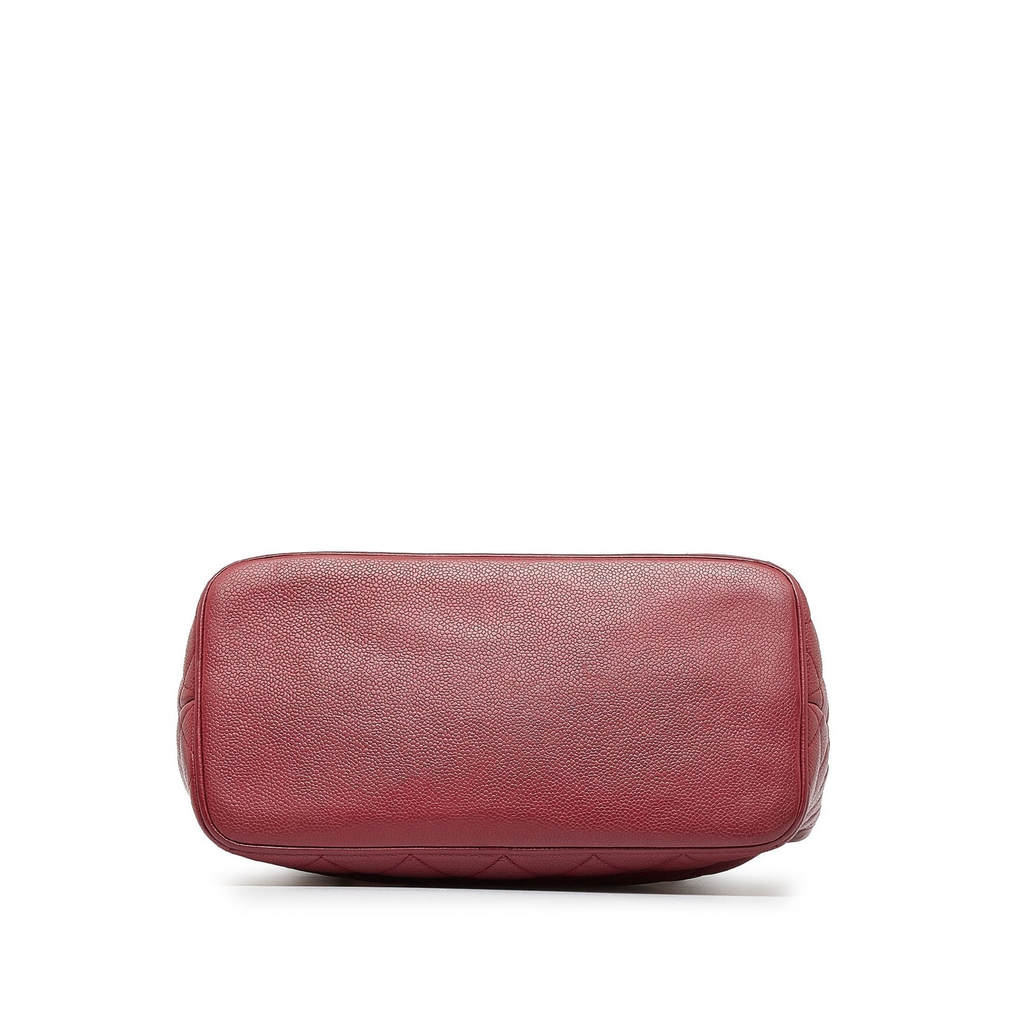 Red Chanel Caviar Medallion Tote