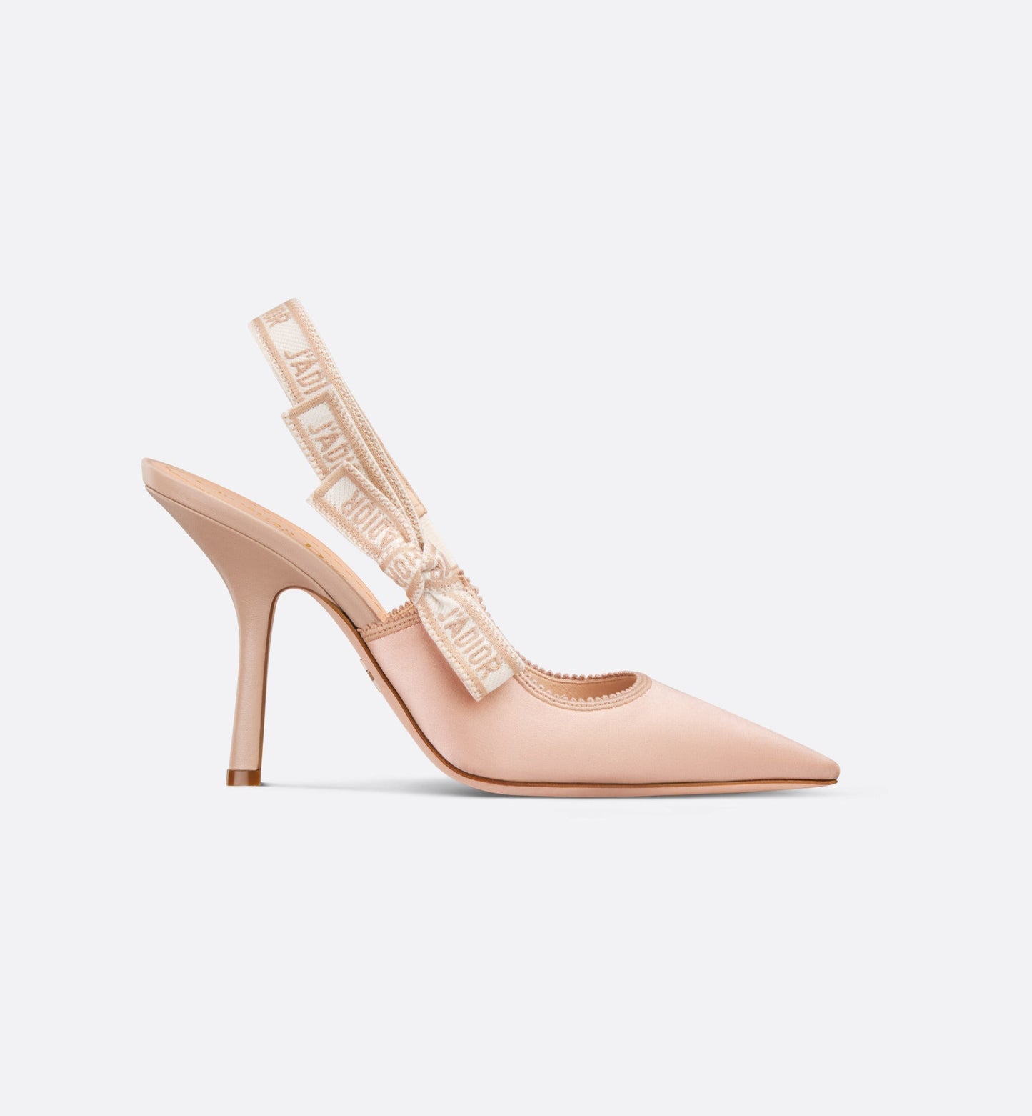 J'Adior Slingback Pump • Nude Embroidered Satin and Cotton