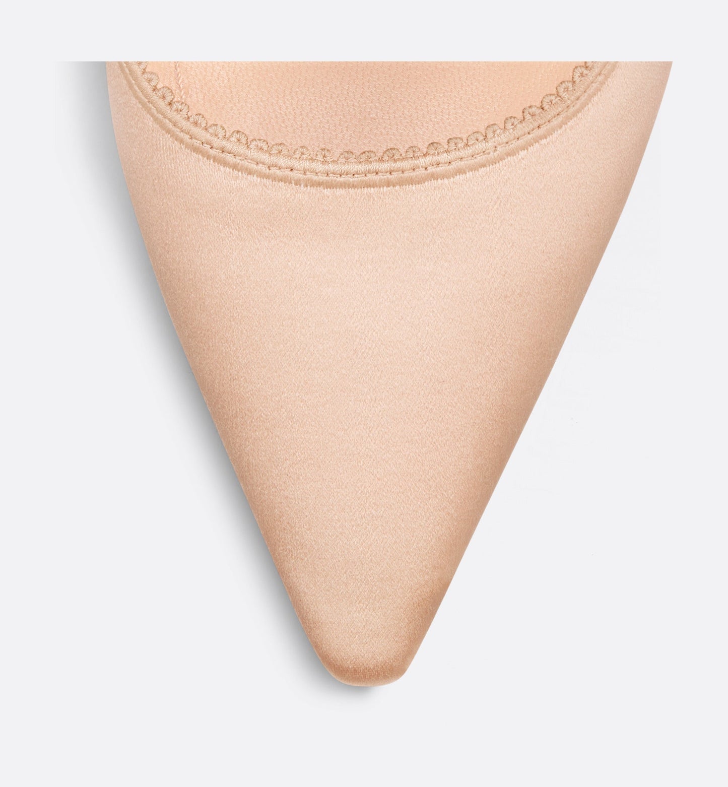 J'Adior Slingback Pump • Nude Embroidered Satin and Cotton