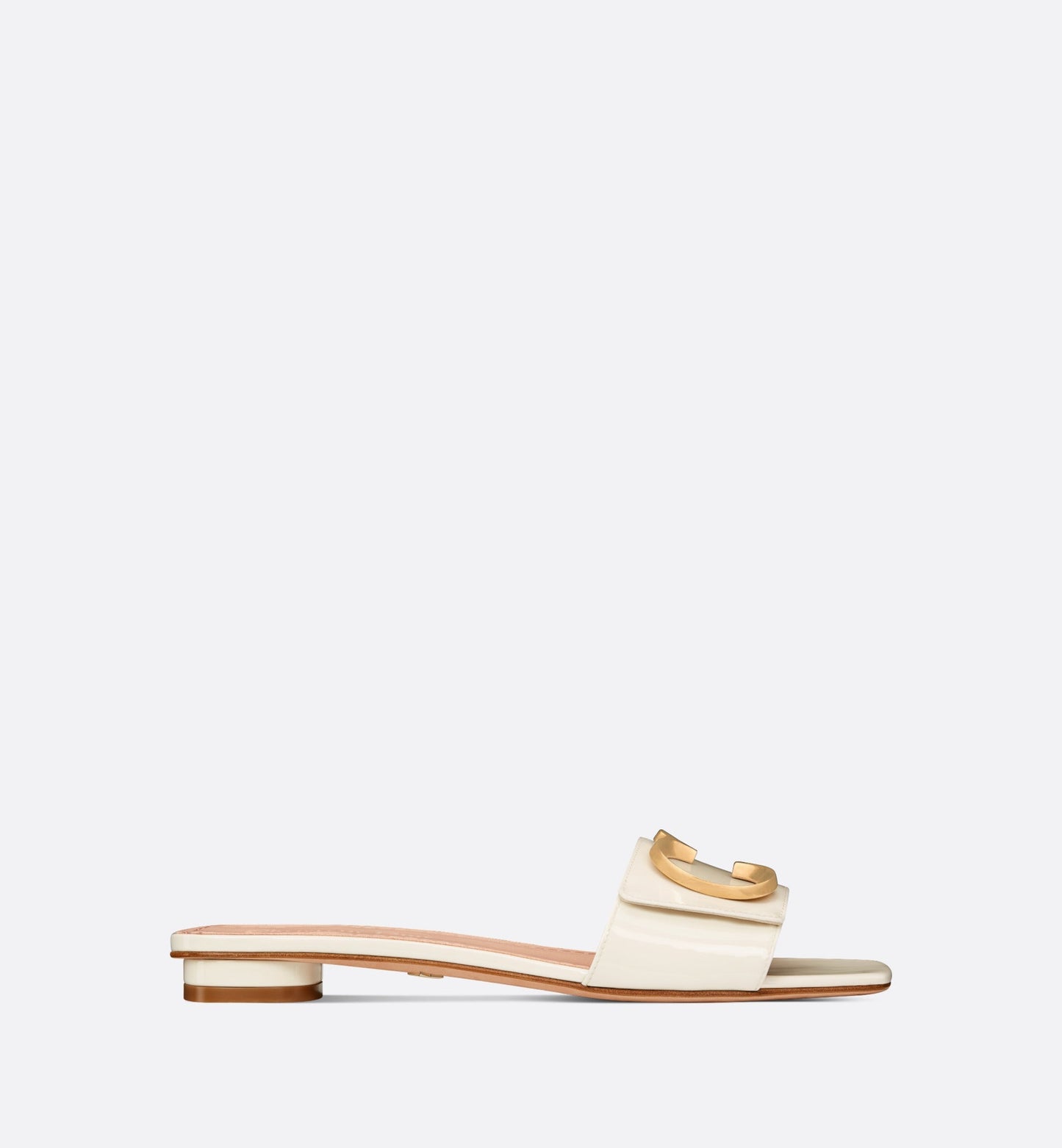 C'est Dior Slide • White Patent Calfskin