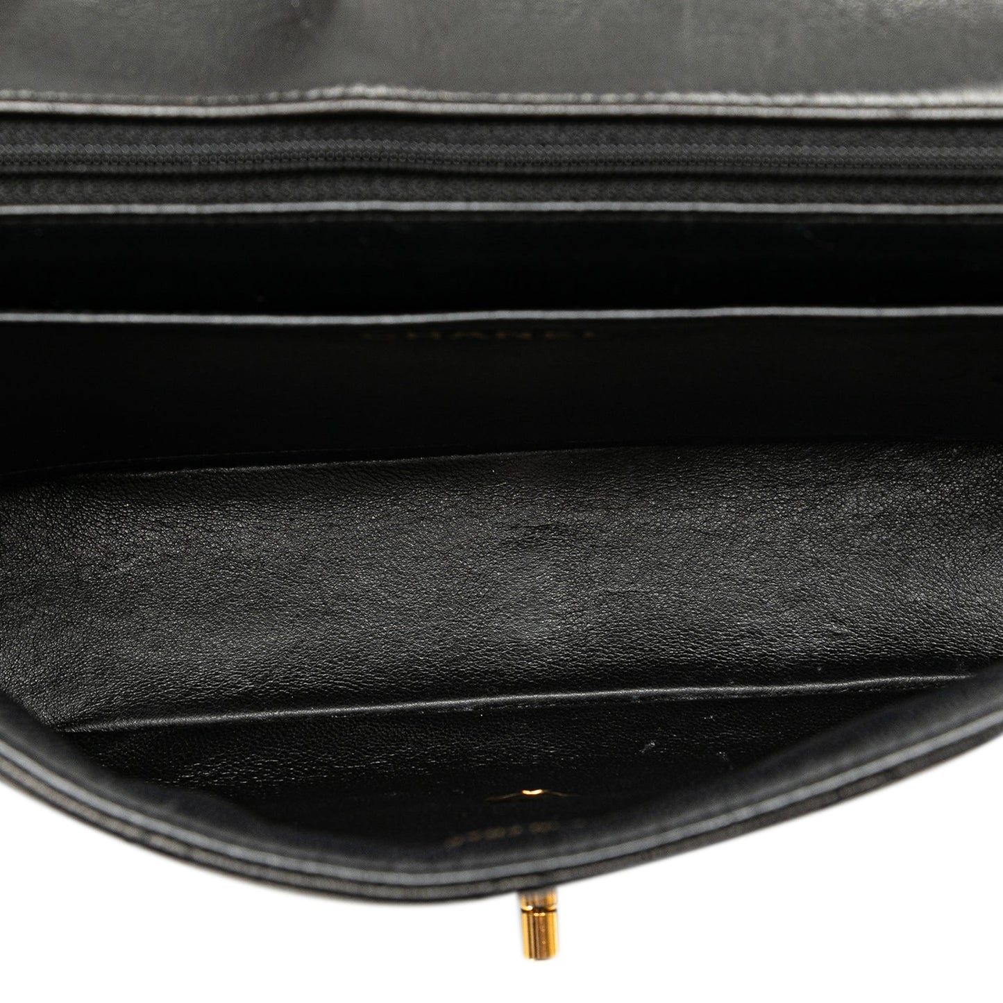 Black Chanel Medium Quilted Lambskin Border Single Flap Shoulder Bag