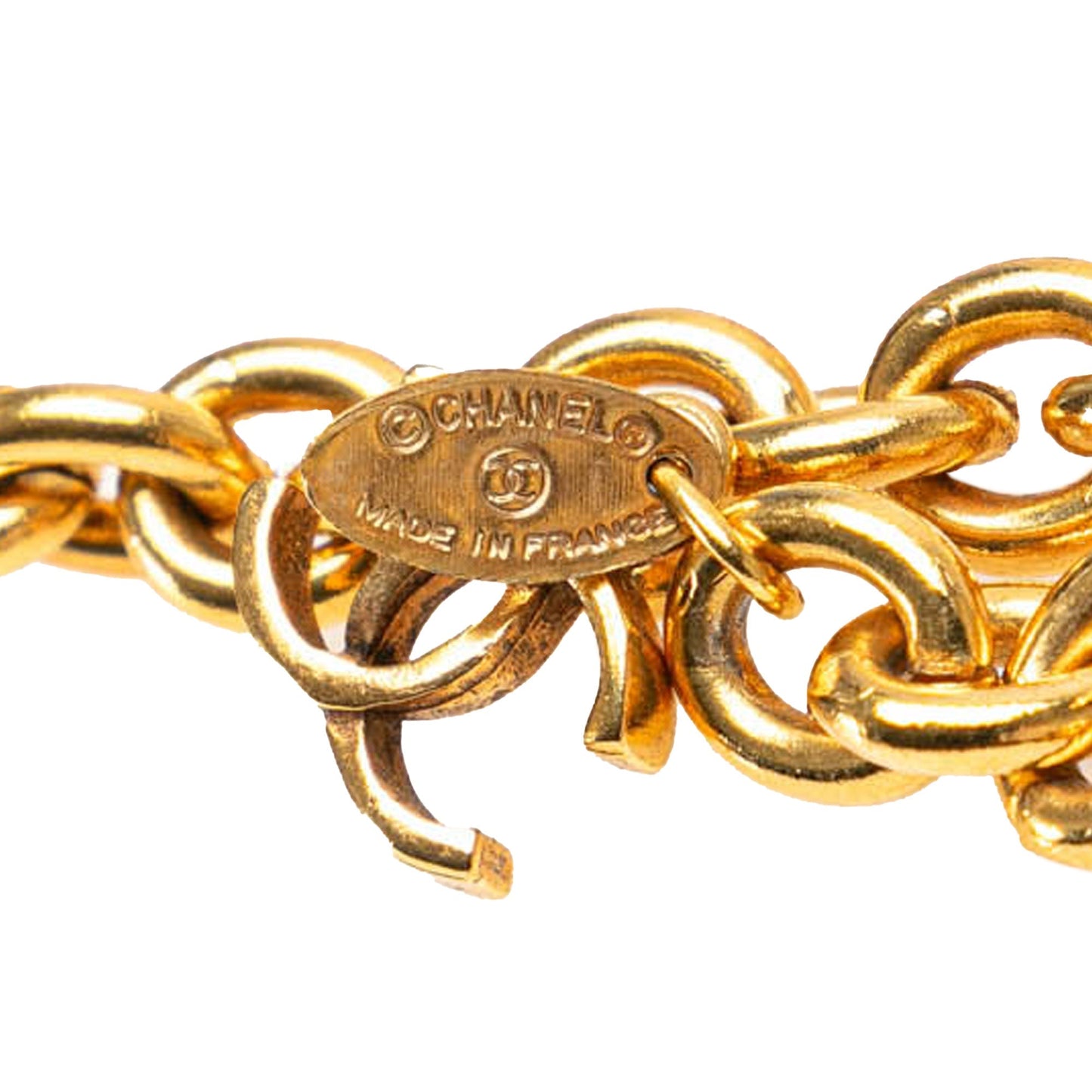 Gold Chanel Gold Plated Quilted CC Chain Belt