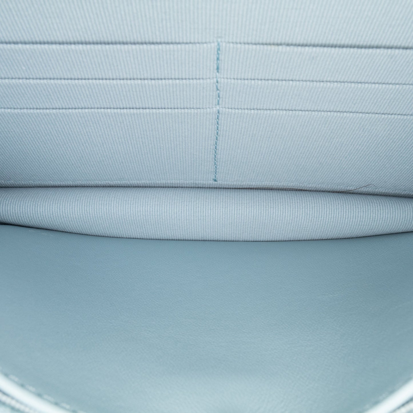 Blue Chanel CC Lambskin Pearl Wallet On Chain Crossbody Bag