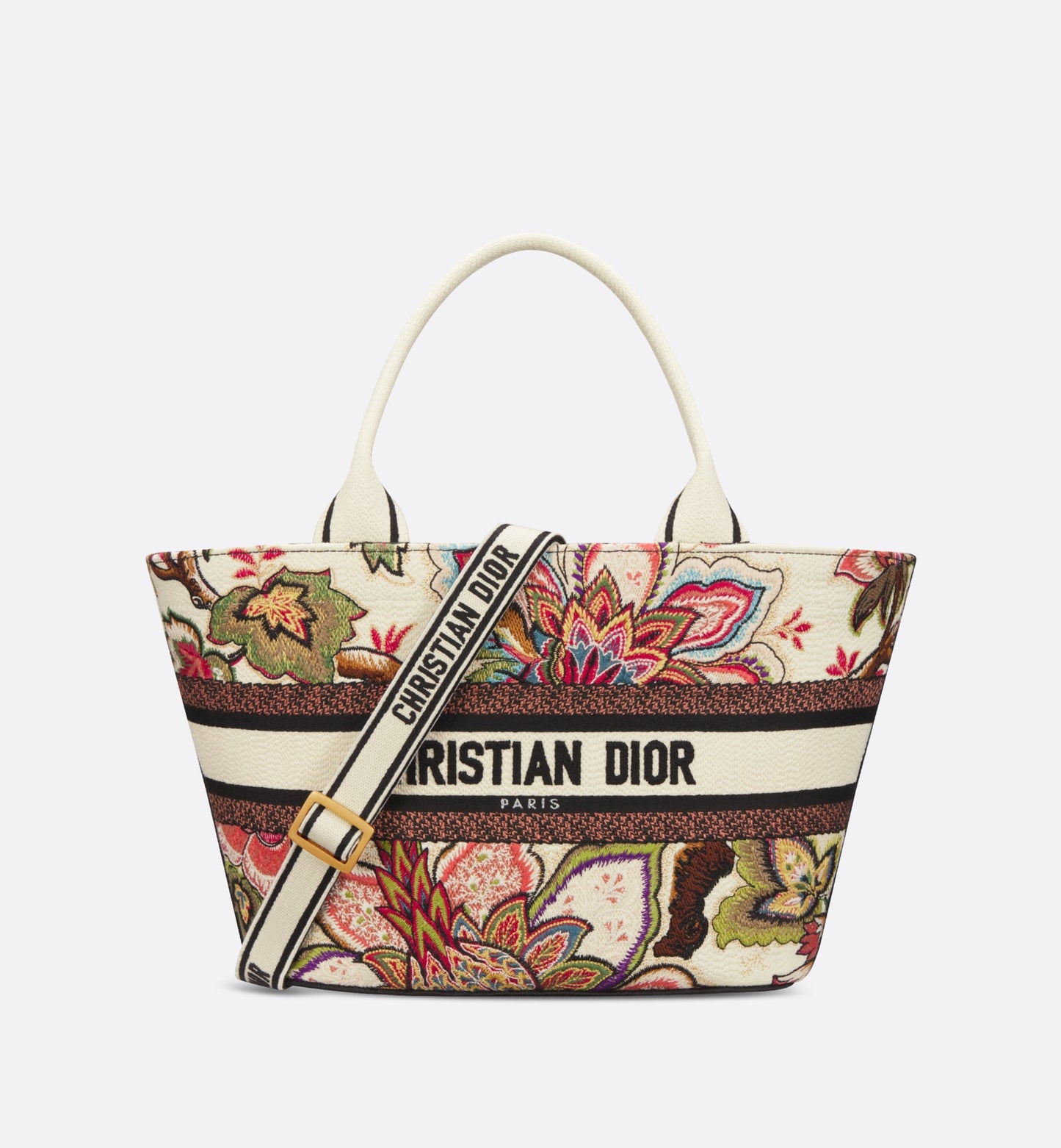 Hat Basket Bag • Natural Multicolor Albero della Vita Embroidery