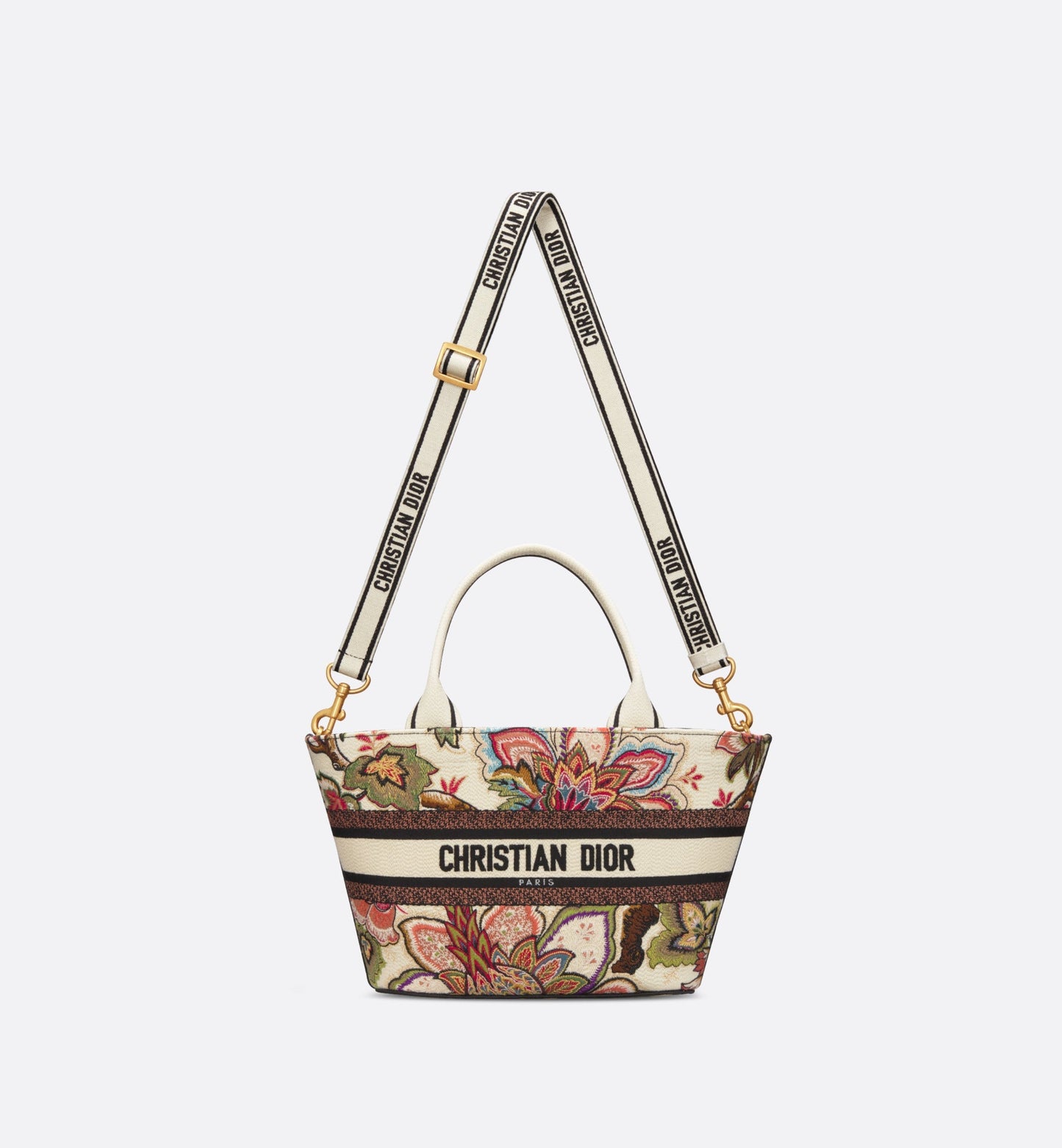 Hat Basket Bag • Natural Multicolor Albero della Vita Embroidery