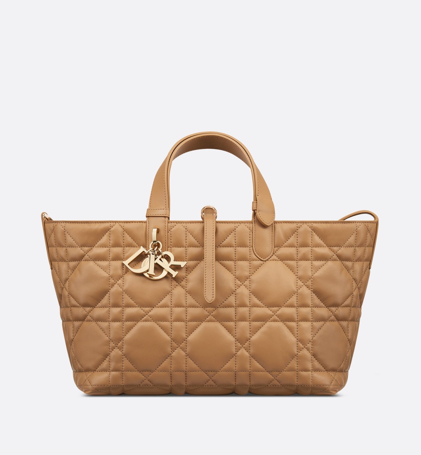 Medium Dior Toujours Bag • Medium Tan Macrocannage Calfskin