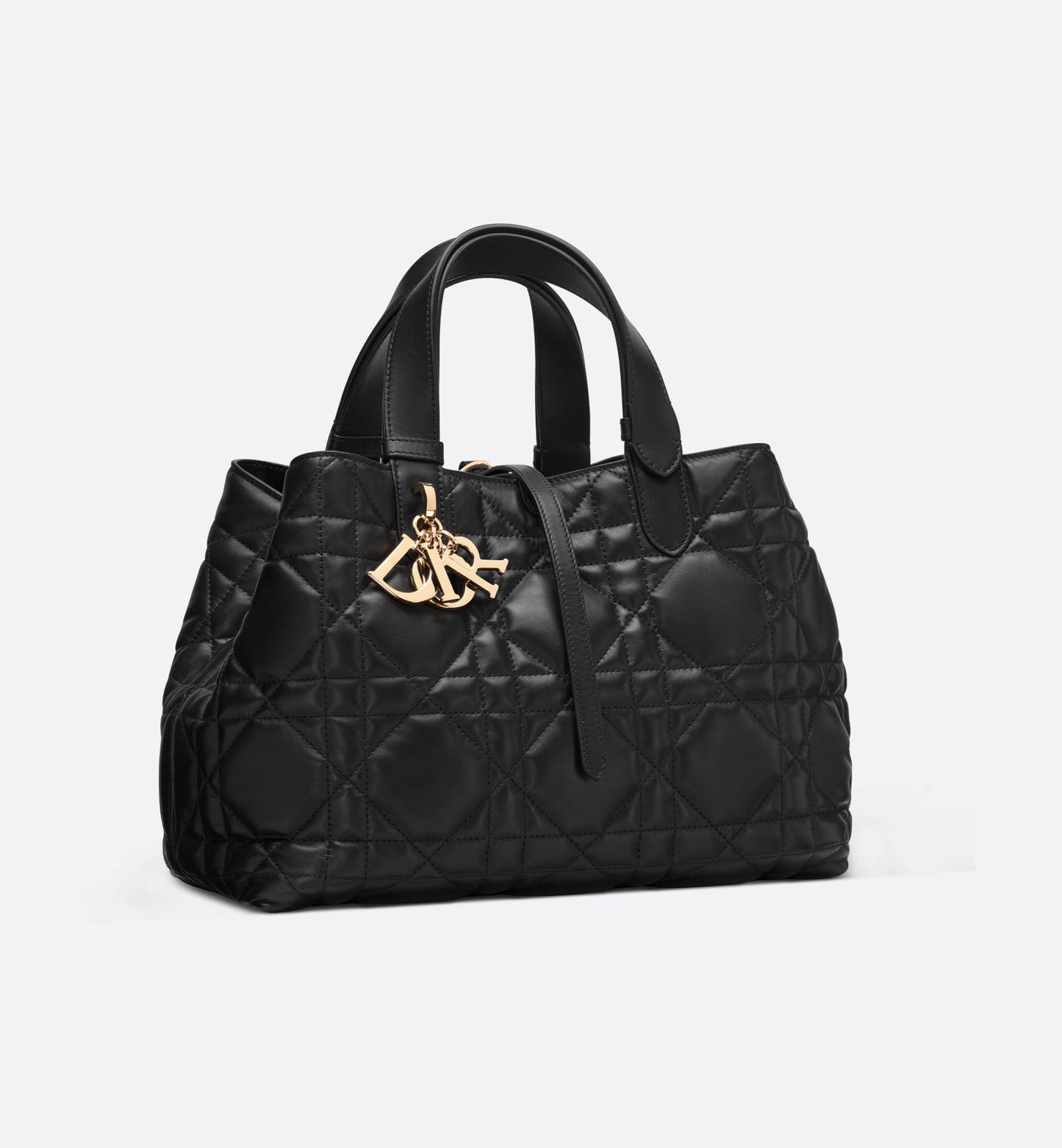 Medium Dior Toujours Bag • Black Macrocannage Calfskin