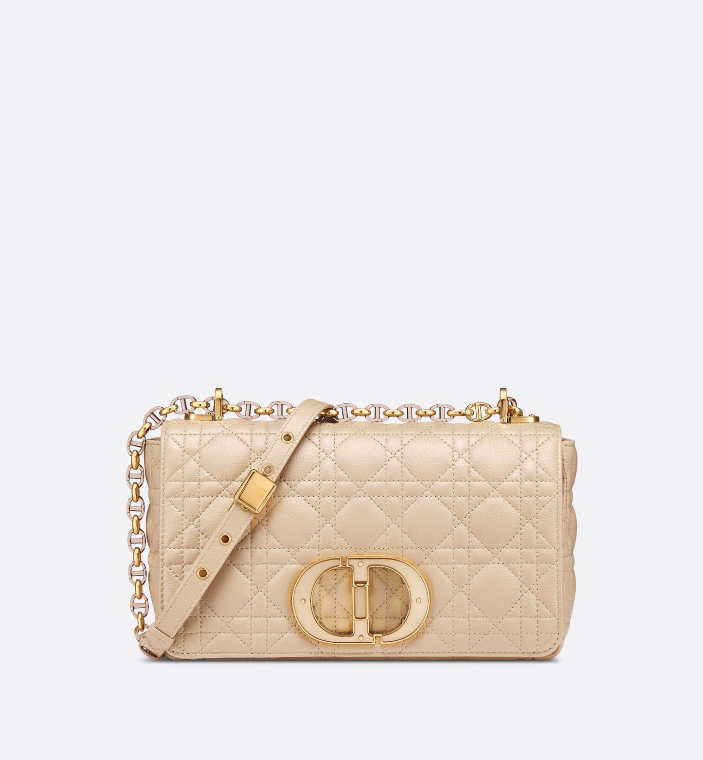 Medium Dior Caro Bag • Powder Beige Cannage Calfskin