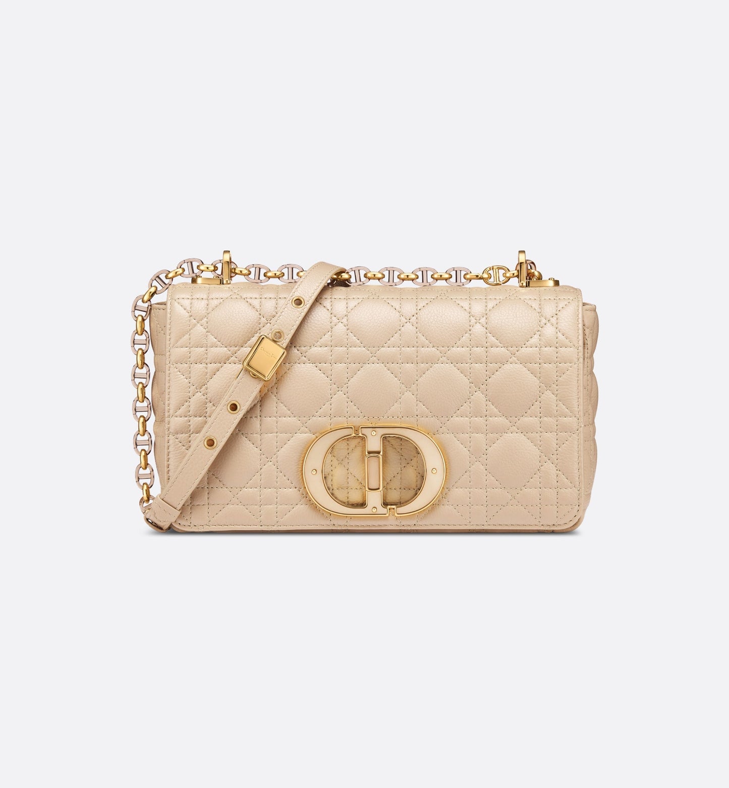Medium Dior Caro Bag • Powder Beige Cannage Calfskin